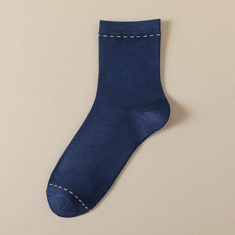 Breathable Quarter Socks(3 Pairs) - Navy Blue - EU39-44(US5-10) - image 6
