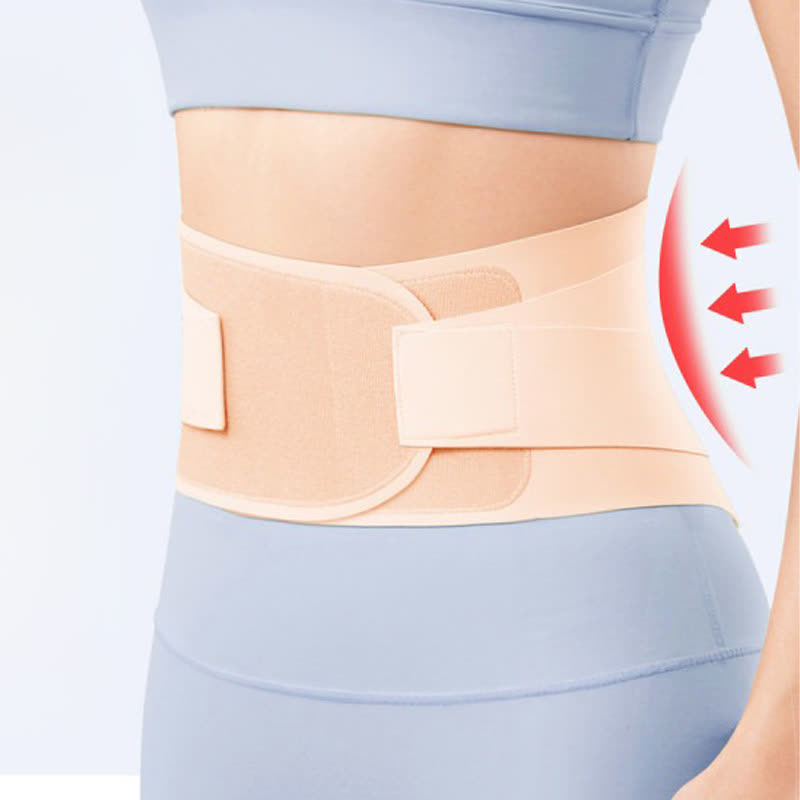 Lightweight Breathable Adjustable Waist Brace - Nude - XL - image 4