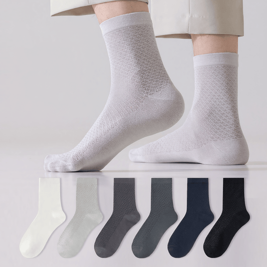 Bamboo Breathable Quarter Socks(6 Pairs) - Multicolor - EU39-44(US6-10) - image 0