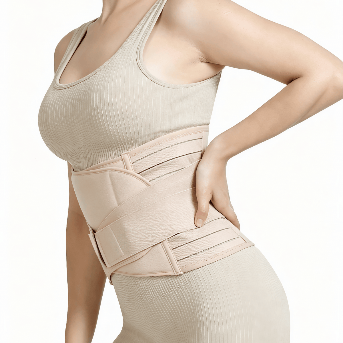 Adjustable Support Compression Waist Brace - XXL - Nude - image 1