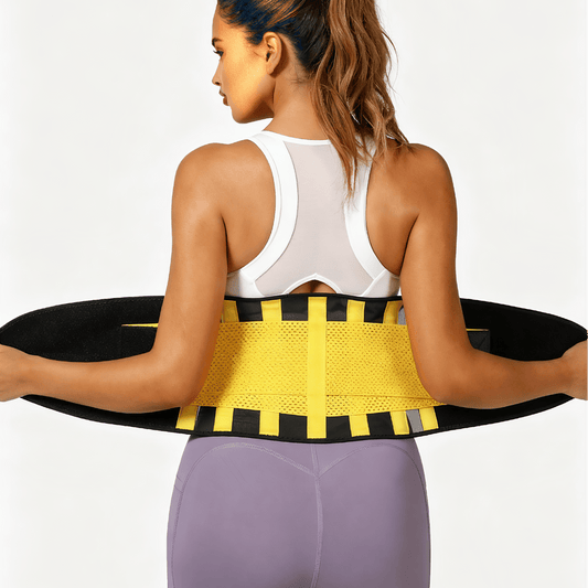 Breathable Adjustable Waist Brace - XXL - Yellow - image 0