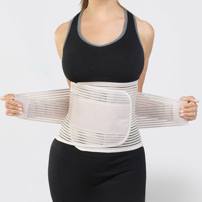 Breathable Support Compression Waist Brace - XXL - Nude - image 2