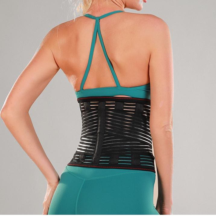Power Mesh Waist Compression Support Waist Brace - XXL - Black - image 2