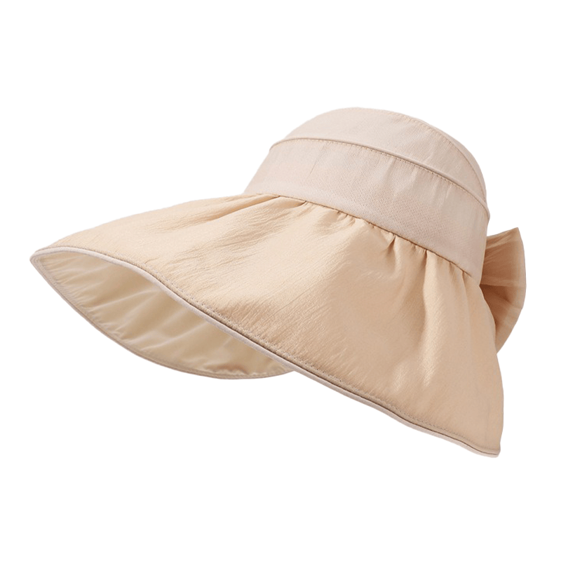 Bow Wide Brim Outdoor Sun Hat - Khaki - One Size - image 8