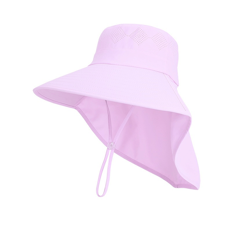 Wide Brim Shoulder Drape Travel Sun Hat - Purple - One Size - image 6