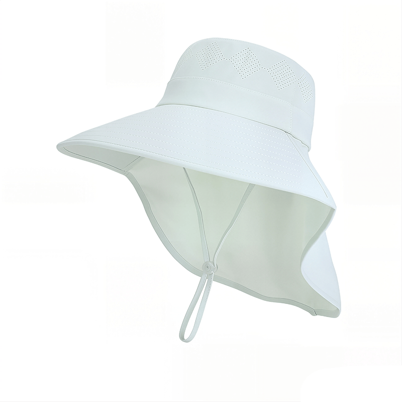Wide Brim Shoulder Drape Travel Sun Hat - Green - One Size - image 11