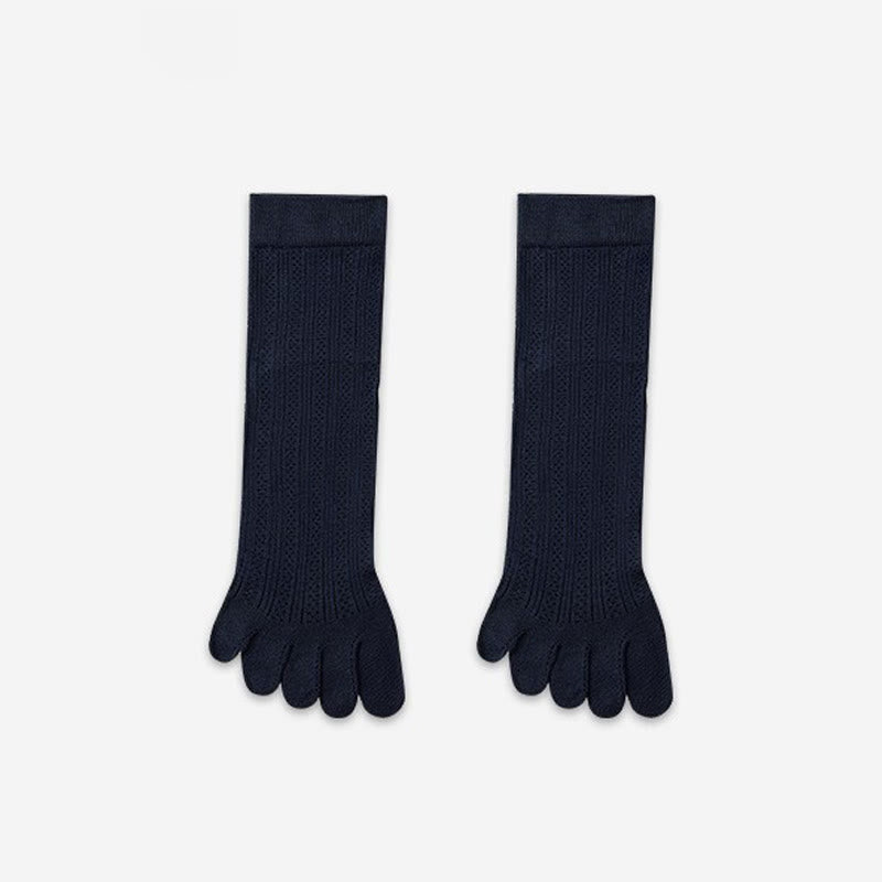 Bamboo Breathable Quarter Socks(3 Pairs) - Blue - EU39-44(US6-10) - image 2