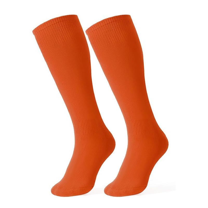 Quick Dry Tennis Knee High Socks(6 Pairs) - Orange - EU38-45(US5-11) - image 7