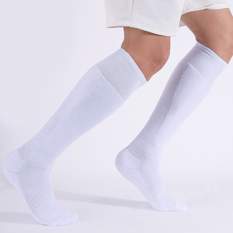 Plus Size White Compression Socks(3 Pairs) - image 0