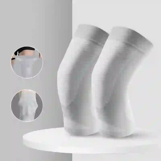 Breathable Support Leggings Knee Braces(2 Pieces) - Grey - L - image 0