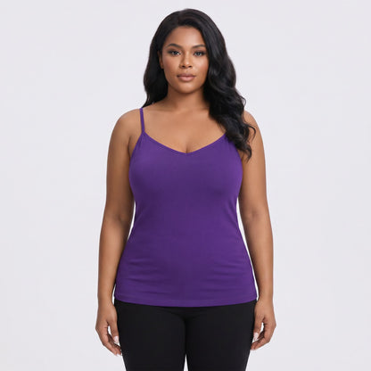 Modal Wireless Tank Top(2 Pieces) - Purple - 6XL - image 2