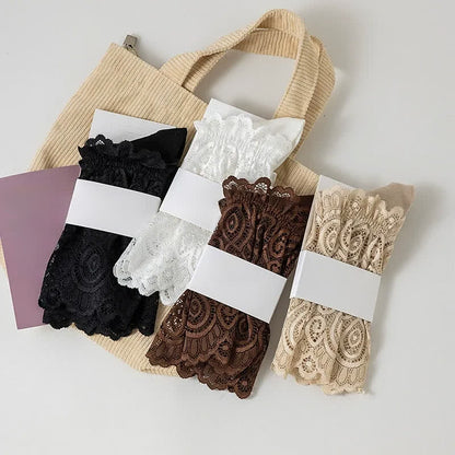 Elegant Lace Quarter Socks (4 Pairs) - image 2