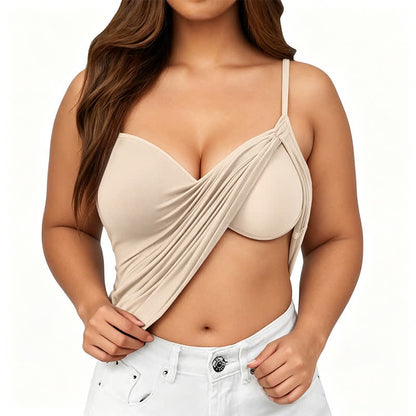 Modal Wireless Tank Top(2 Pieces) - Nude - 6XL - image 13