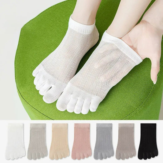 Breathable Mesh Alignment Socks(4 Pairs) - image 0