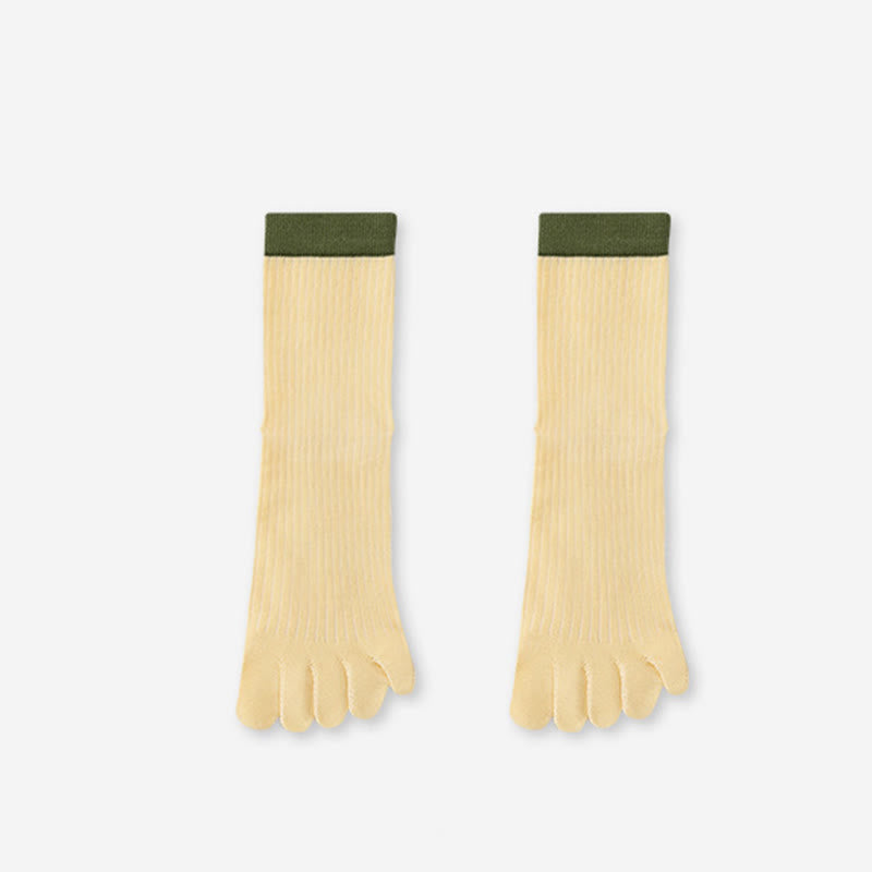 Casual Colorblock Alignment Socks(3 Pairs) - Yellow - EU36-40(US3-7) - image 14