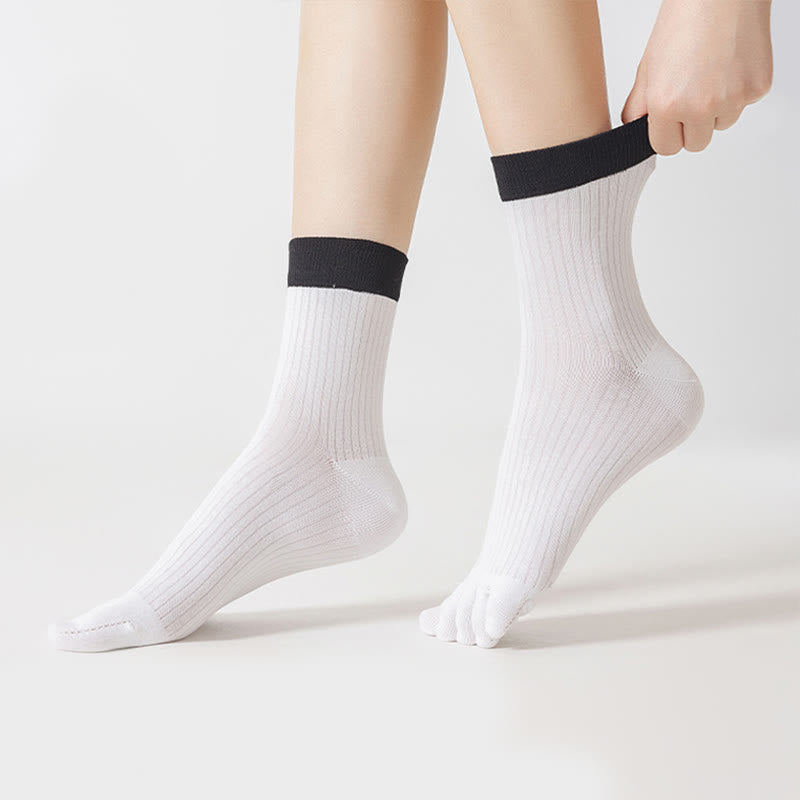 Casual Colorblock Alignment Socks(3 Pairs) - image 10