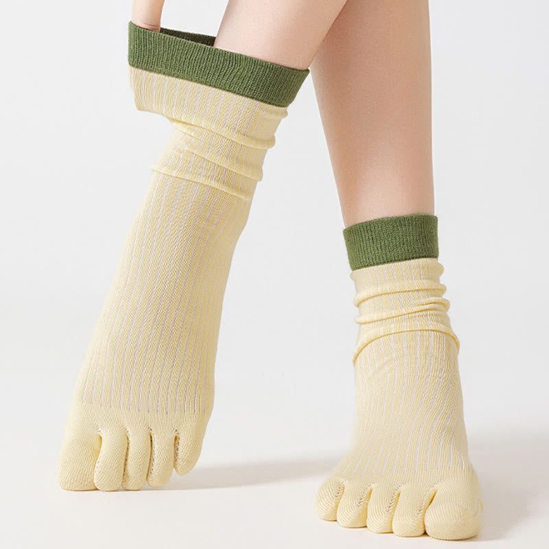 Casual Colorblock Alignment Socks(3 Pairs) - image 5
