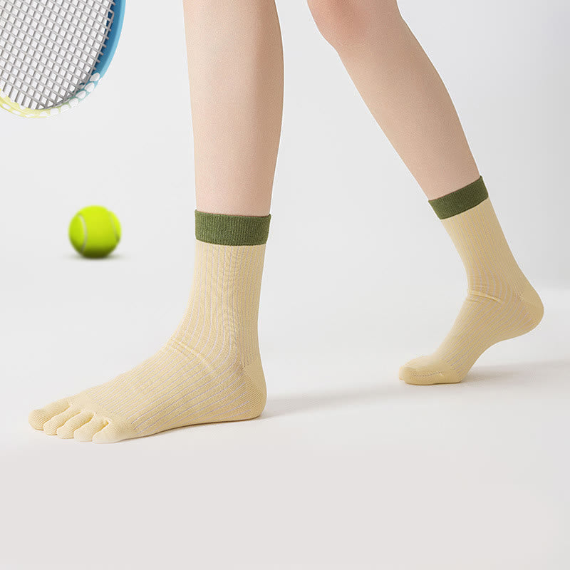 Casual Colorblock Alignment Socks(3 Pairs) - image 4