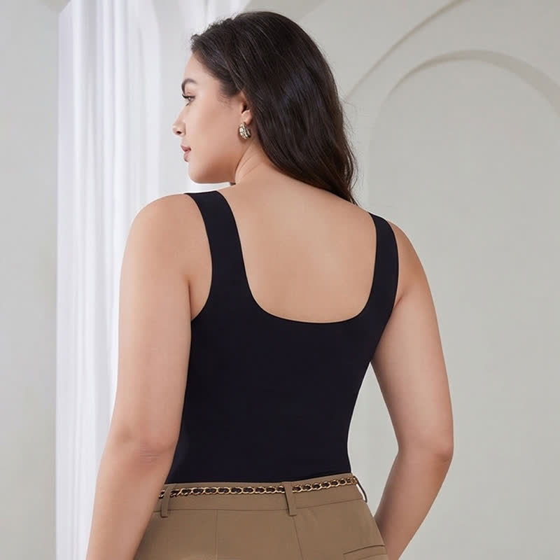 Plus Size Square Neck Cooling Sensation Tank Top - image 3