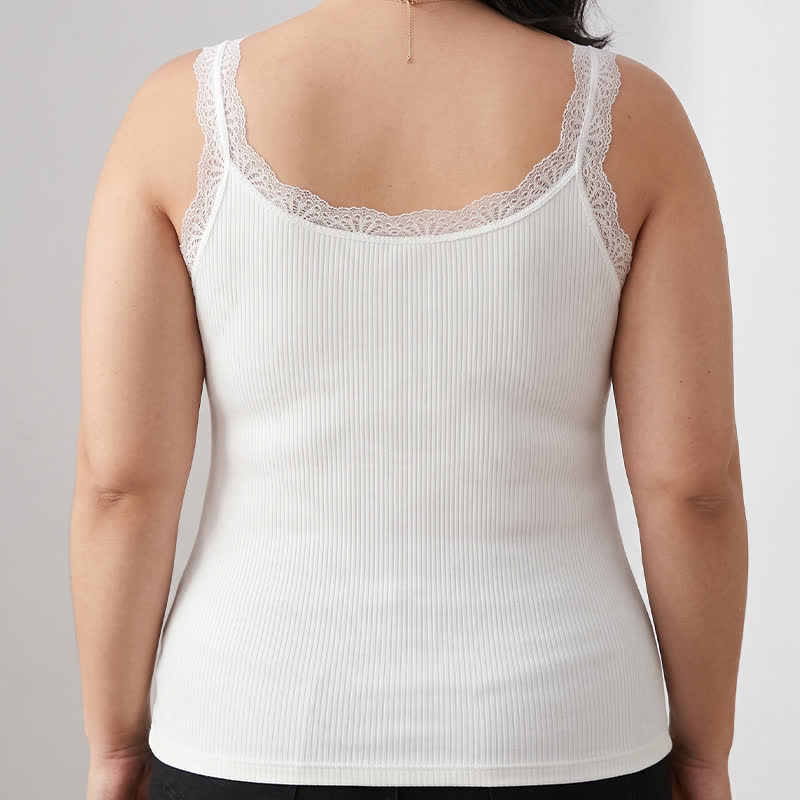 Lace Trim Modal Tank Top(2 Pieces) - image 1