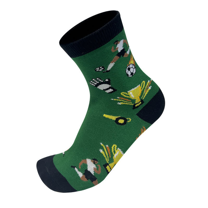 Colorblock Soccer Quarter Socks(5 Pairs) - Black - EU39-46(US6-12) - image 4