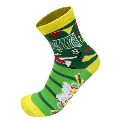 Colorblock Soccer Quarter Socks(5 Pairs) - Yellow - EU39-46(US6-12) - image 6