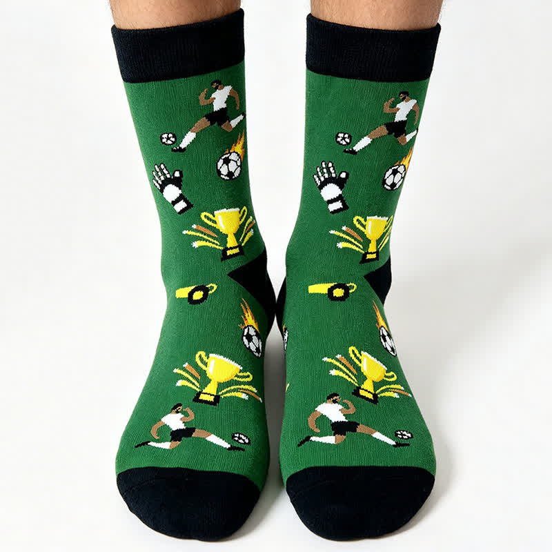 Colorblock Soccer Quarter Socks(5 Pairs) - image 2