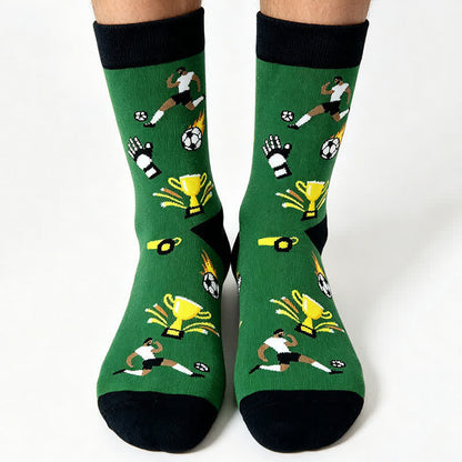 Colorblock Soccer Quarter Socks(5 Pairs) - image 2