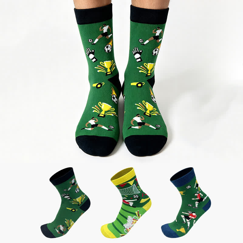 Colorblock Soccer Quarter Socks(5 Pairs) - image 0