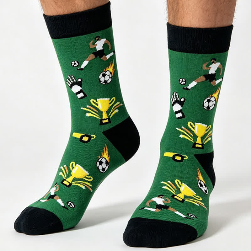 Colorblock Soccer Quarter Socks(5 Pairs) - image 3