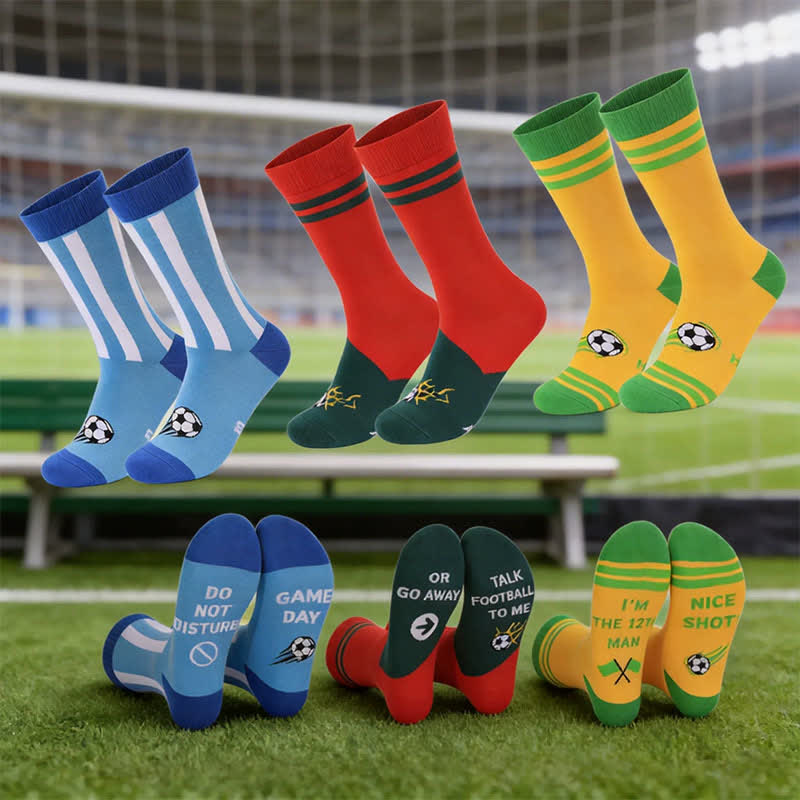 Colorful Soccer Stripe Quarter Socks (3 Pairs) - image 1