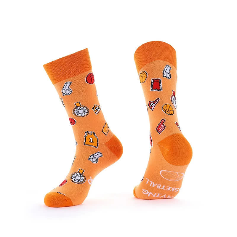 Funny Soccer Print Quarter Socks(3 Pairs) - H - EU39-43(US6-9) - image 8