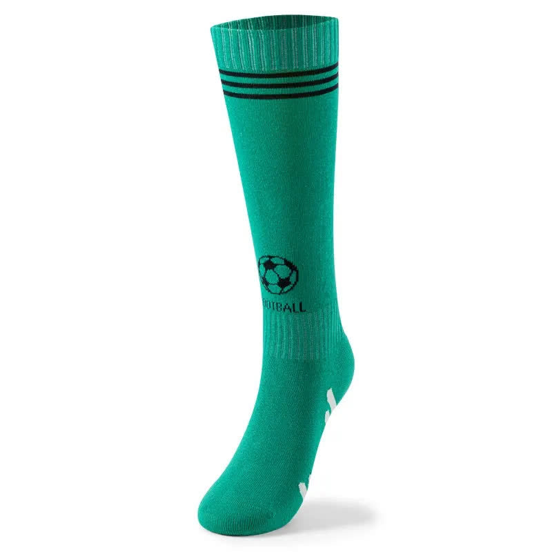 Cotton Football Knee High Socks(3 Pairs) - Green - EU37-41(US4-7.5) - image 4