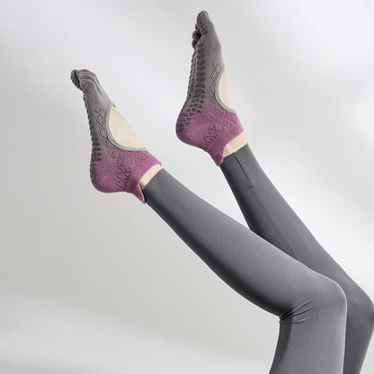 Gradient Toe Grip Socks - Purple - EU35-40(US2-7) - image 4