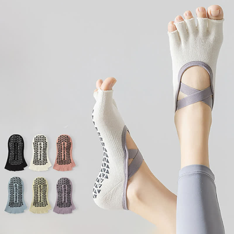Low Cut Toe Grip Socks(2 Pairs) - image 0