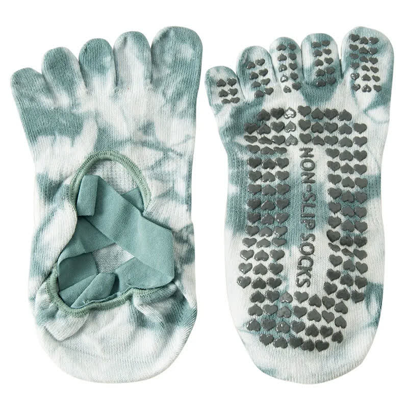 Tie Dye Five Toe Grip Socks(2 Pairs) - image 2