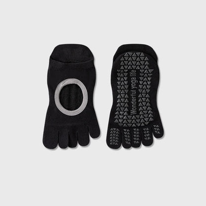 Five Toe Yoga Grip Socks(2 Pairs) - Black - EU35-40(US2-7) - image 5