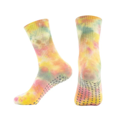 Tie Dye Yoga Grip Socks(2 Pairs) - Pink - EU38-42(US5-8) - image 7