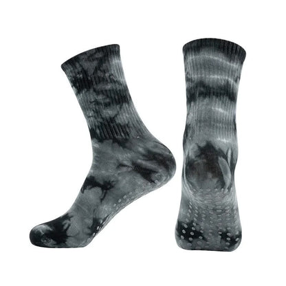 Tie Dye Yoga Grip Socks(2 Pairs) - Black - EU38-42(US5-8) - image 6