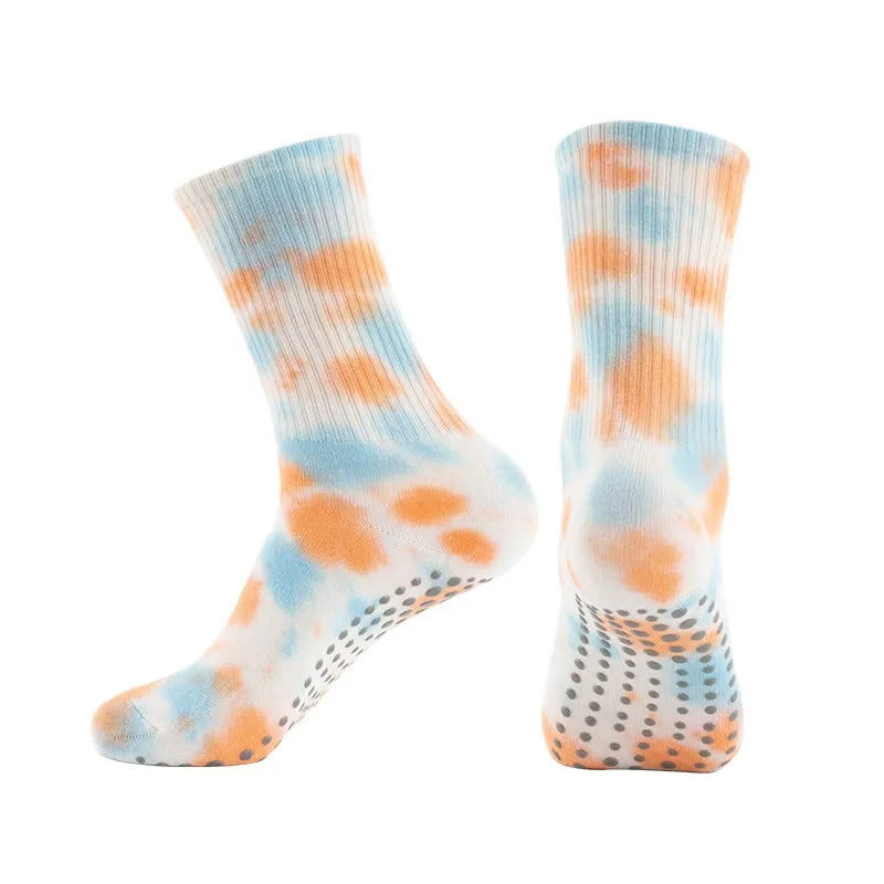 Tie Dye Yoga Grip Socks(2 Pairs) - Light Blue - EU38-42(US5-8) - image 2