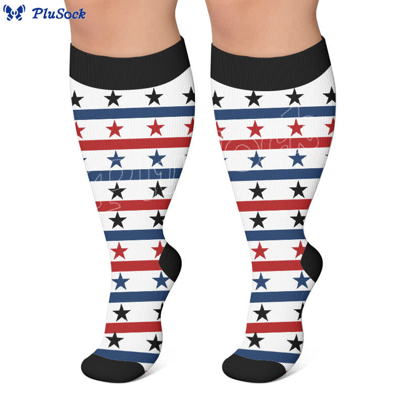 Plus Size Patriotic Eagle Compression Socks - image 7
