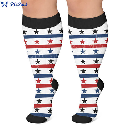 Plus Size Patriotic Eagle Compression Socks - image 7