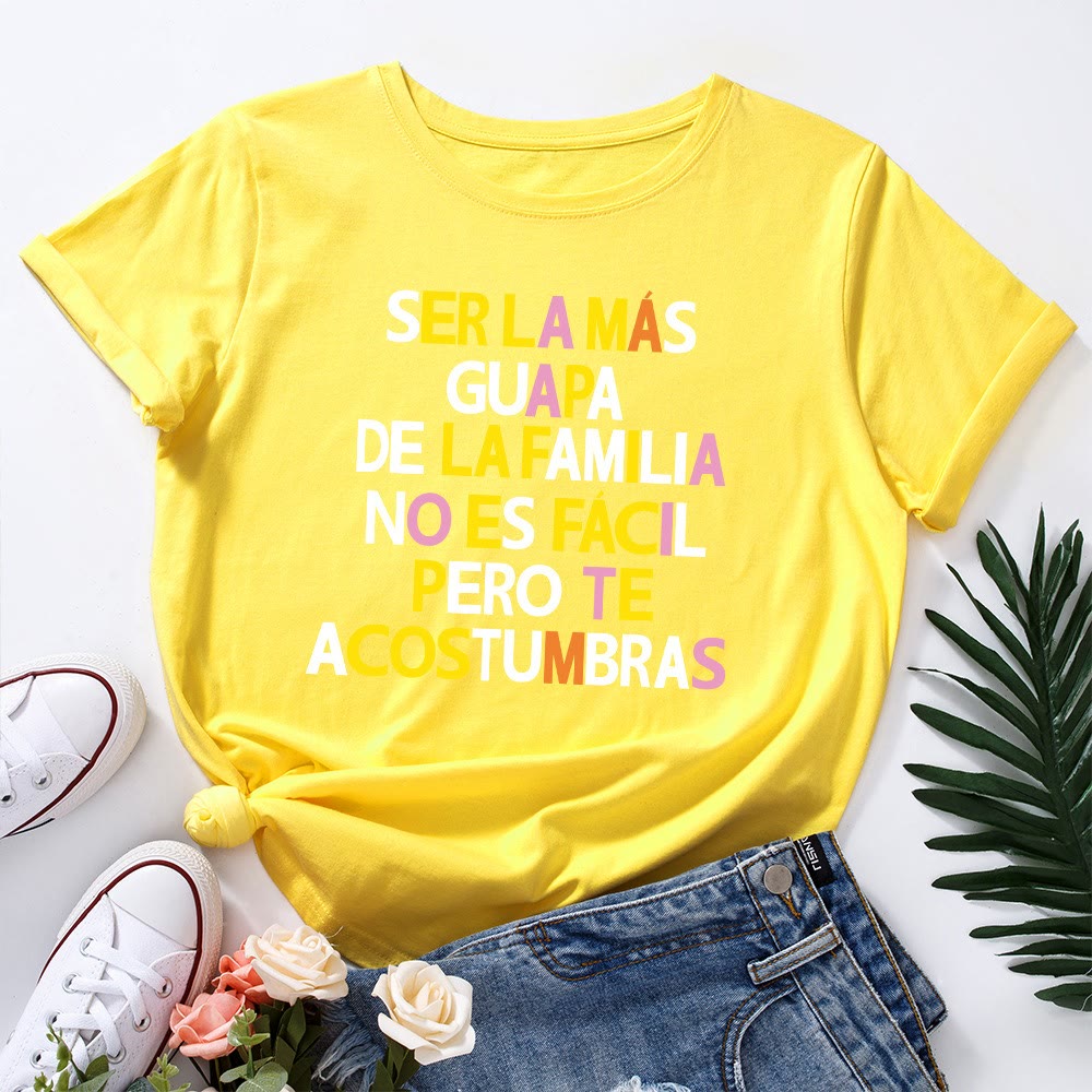 Plus Size Creative Letter Print T-shirt - Yellow - 5XL - image 2