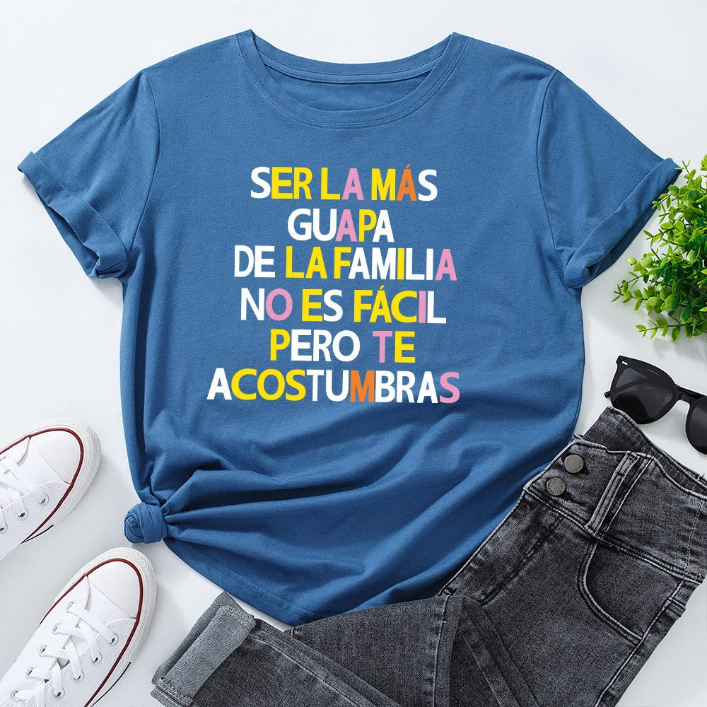 Plus Size Creative Letter Print T-shirt - Royal Blue - 5XL - image 4