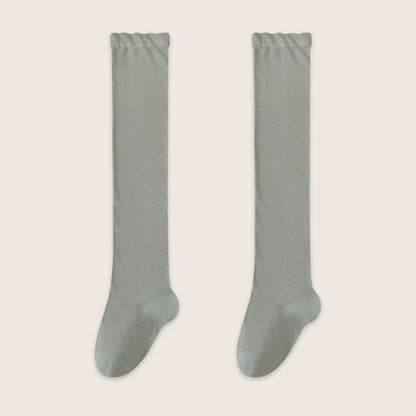 Cozy Solid Cotton Thigh High Sleep Socks(2 Pairs) - Green - EU39-45(US6-11) - image 7