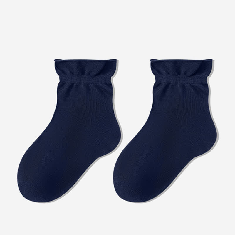 Casual Solid Color Sleep Socks(3 Pairs) - Navy Blue - EU35-39(US2-6) - image 6