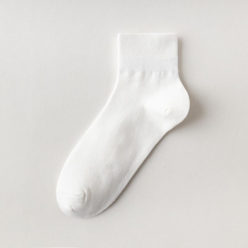 Cotton Breathable Quarter Socks(6 Pairs) - White - EU45-50(US11-15) - image 15