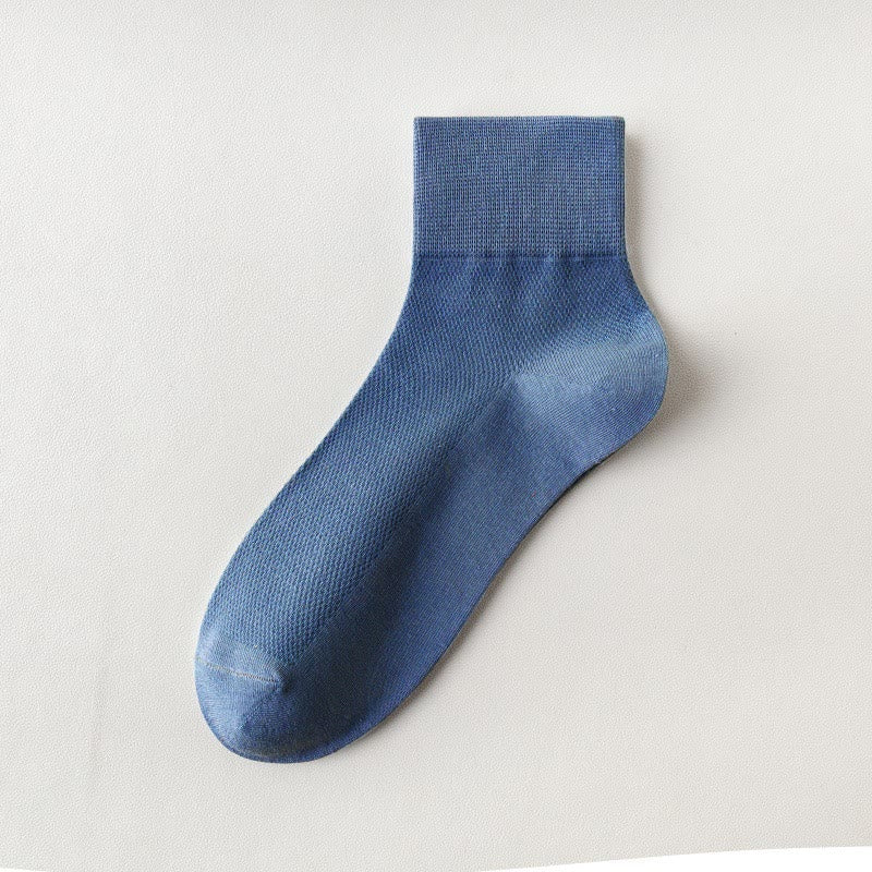 Cotton Breathable Quarter Socks(6 Pairs) - Royal Blue - EU45-50(US11-15) - image 17