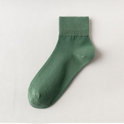Cotton Breathable Quarter Socks(6 Pairs) - Dark Green - EU45-50(US11-15) - image 20