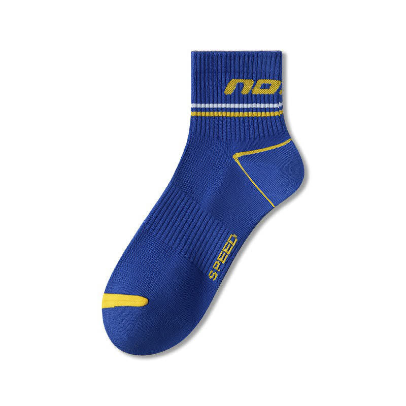 Sport Mesh Cushion Quarter Socks(5 Pairs) - Dark Blue - EU38-44(US5-10) - image 4